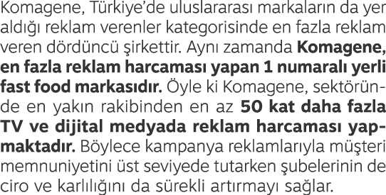 Komagene, T rkiye’de uluslararas markalar n da yer ald    reklam verenler kategorisinde en fazla reklam veren d rd n...